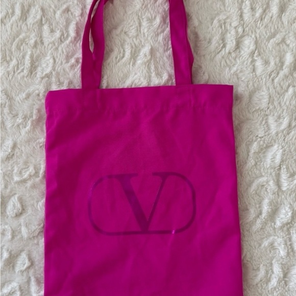 Valentino Vibrant Pink Logo Tote - Picture 5 of 6